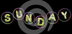 The Sunday word in bubble
