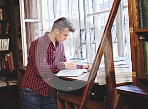 Sundent at the library