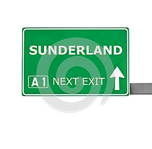 SUNDERLAND road sign isolated on white