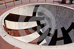 Sundial at Astronomical Observatory Jantar Mantar in Jaipur, Ind