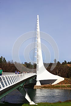 Sundial Bridge over the Sacramento River Redding California