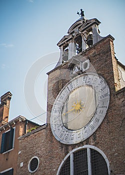 Sundial Clock Tower in Venice