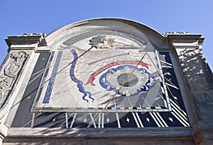 Sundial in Groninger Princes' Garden, Holland