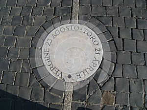 Sundial Markers in St Peters Square, Vatican