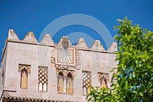 Sundial at Patio de los Naranjos (Orange Tree Courtyard) in Seville Cathedral - Seville, Andalusia, Spain photo