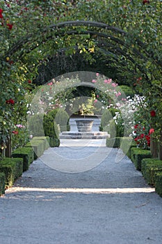 Sundial in the rose garden photo