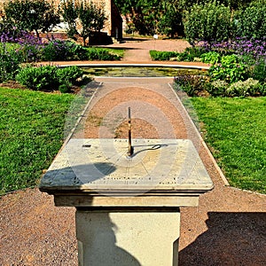 Sundial in the Walled Garden, Cannon Hall Museum Park and Gardens