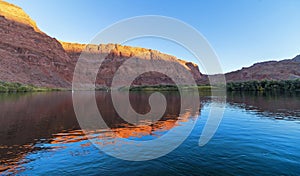 Sundown along the Colorado river at Lees Ferry, AZ