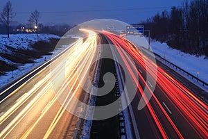 Sundown at the autobahn