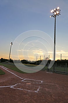 Sundown at the Ball Field