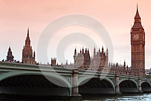 Sundown at Big Ben, classic view