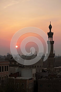 Sundown in Cairo. photo