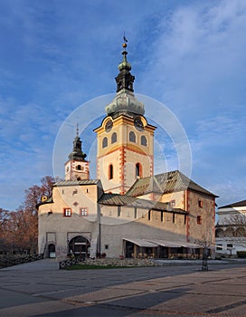 A sundown at the City castle in Banska Bystrica