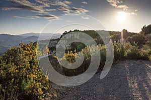 Sundown on the cliffs of Cingles del Berti