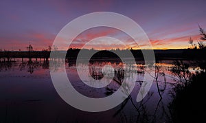 Sundown colours at Duralia lakes Penrith