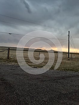 Sundown on Terry ranch road Cheyenne, Wyoming photo