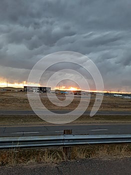 Sundown on Terry ranch road cloudy skies photo