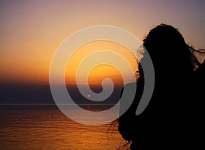 Sundown with women photo