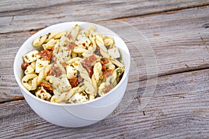 Sundried tomato and pesto pasta salad