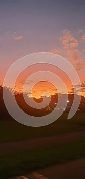 Sunfall orange light