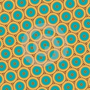 sunflower abstract yellow seamless tiles