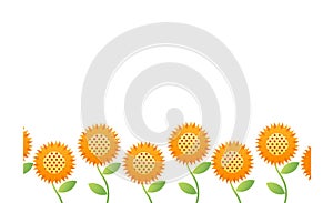 Sunflower background with natural theme