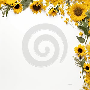 Sunflower border for any use