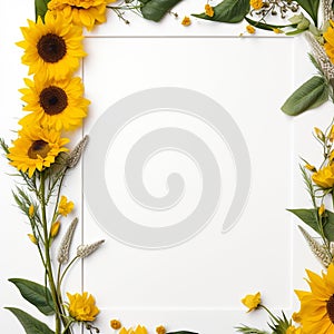 Sunflower border for any use