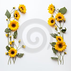 Sunflower Border Artistry Pure Elegance