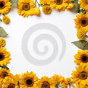 Sunflower border birthday cards