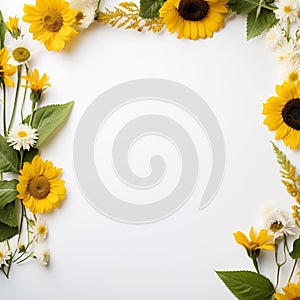 Sunflower border for a happy and sunny disposition