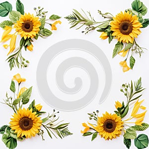 Sunflower border for a sunny disposition