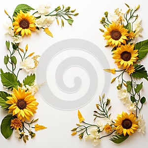 Sunflower border to boost your creativity photo