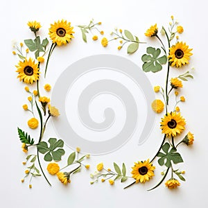 Sunflower border to help you manifest your dreams