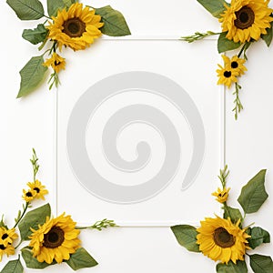 Sunflower border to inspire creativity