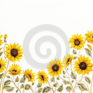 Sunflower border to make you feel happy