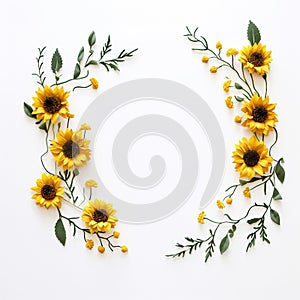 Sunflower border for your creative project