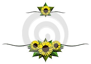 Sunflower cartoon background