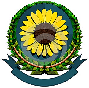 Sunflower cartoon logo