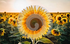 Sunflower Flower HD High quality minimalist photo make with AI