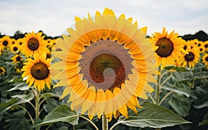 Sunflower Flower HD High quality minimalist photo make with AI