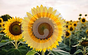 Sunflower Flower HD High quality minimalist photo make with AI