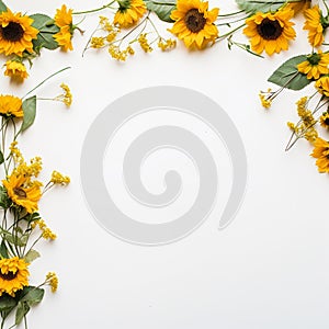 Sunflower frame copy space
