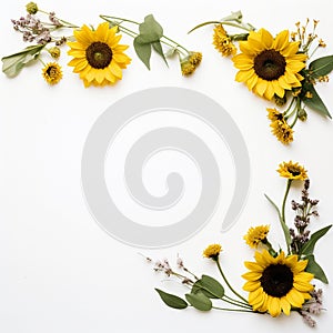 Sunflower Frame with Copy Space Pure Grace