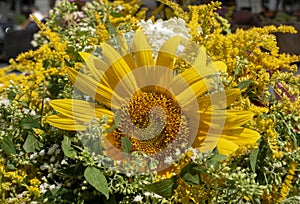 Sunflower and Goldenrod Bouquet