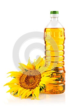 Sunflower oil with flower