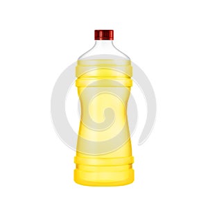 Sunflower Oil Natural Product Blank Bottle Vector