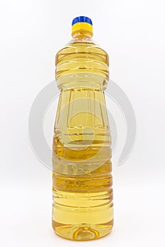 Sunflower oil in a plastic bottle