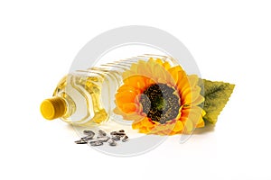 Sunflower oil plastic bottle