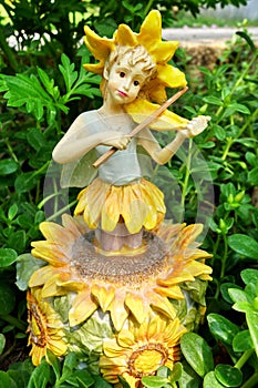 Sunflower porcelain doll